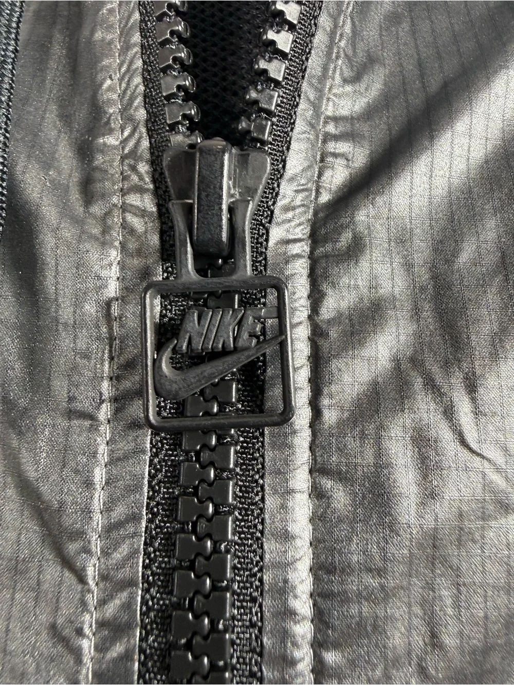 Nike women Black Windbreaker Jacket with Dark Charcoal Yoke
